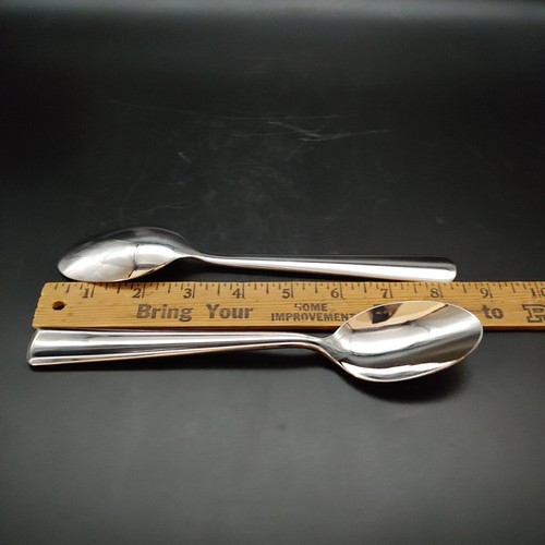 4 Gourmet Settings Chute River Dinner Soup Spoons - 8 3/8" Stainless Steel - Picture 4 of 4