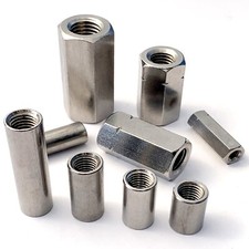 Distanzmuttern Edelstahl VA Verbindungsmuttern Muffe Gewindehülsen Langmutter A2