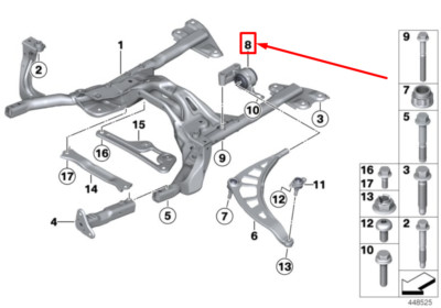 MINI R60 Querlenkerhalter links mit Gummilager 31129804427 9804427 NEU ORIGINAL