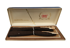 Cross Century 14 Kt Gold ballpoint Pen and .9 Pencil Set USA Made Engraved mhg