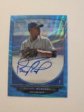 Rafael Montero 2013 Bowman Chrome Blue Wave Refractor Auto #/50 see pics Yankees