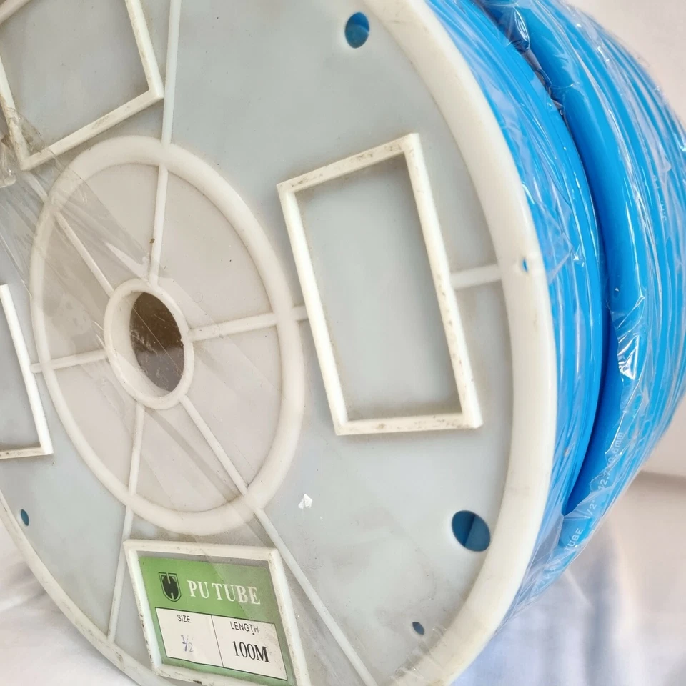 Polyurethane Pneumatic PU Tube Tubing 12.7mm x9.6mm 100 Metre Blue Flexible Hose - Image 2 of 4