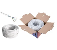 CAT6 Plenum UTP 1000FT Networking Cable CMP 23 AWG 550MHz Solid Bulk Wire White