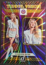 2025 Donruss WNBA #8 Cameron Brink Tunnel Vision Orange Laser #/399
