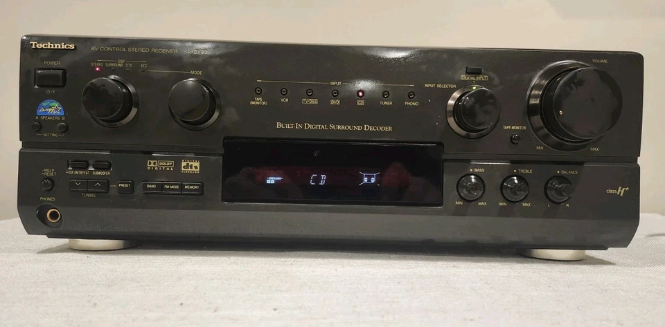 Technics SA-DX930 AV Control Stereo Receiver Black No Remote Tested & Working - Image 2 of 4
