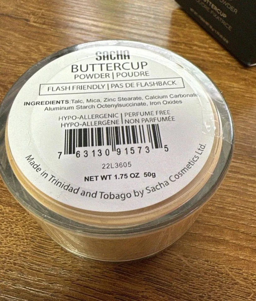 Sacha BUTTERCUP Setting Powder. No Ashy Flashback. Blurs Fine Lines and Pores - Image 2 of 3
