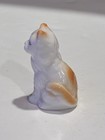 Vtg Bone China Miniature Cat Figurine orange-White Longhair styleTaiwan Sticker  — photo 3