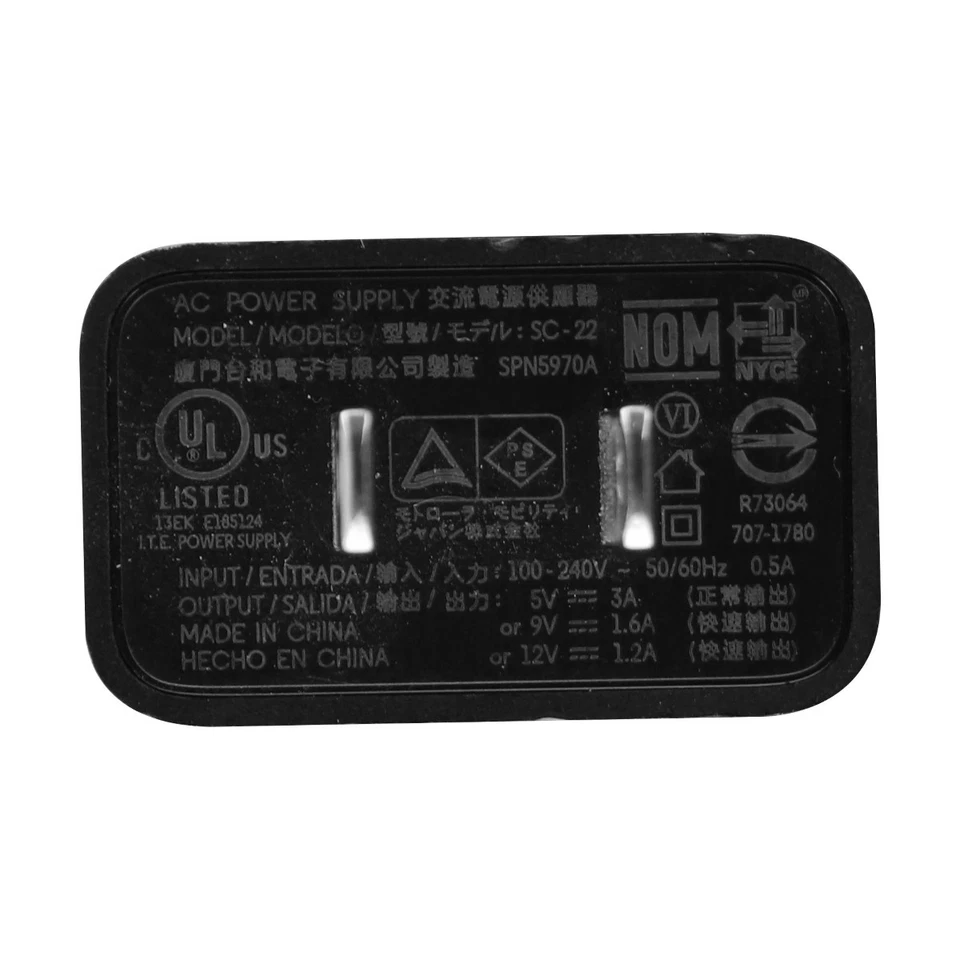Cargador de pared Motorola 15 Turbo Power adaptador USB único SPN5970A/SPN5993A SC-22 Foto 2 de 2