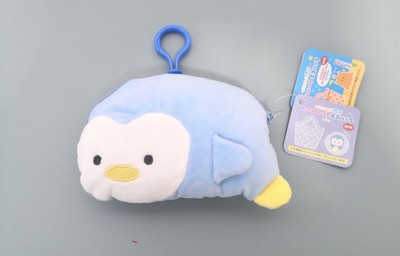 NEW Yell Marine Sea Creatures Blue Penguin Plush Coin Purse Pouch Bag 15cm