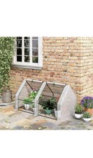 Image of Outsunny Mini Small Greenhouse with Steel Frame and PE Cover and Window - White