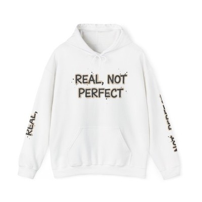 Real Not Perfect Hoodie | handwritten marker font, brush script