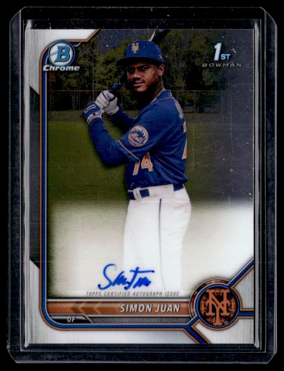 2022 Bowman Chrome 1st Simon Juan Auto New York Mets