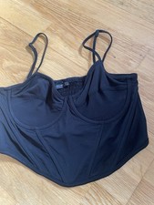 Top Corsage Schwarz 38 40 Stretch 