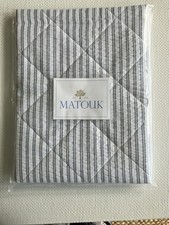  75 Matouk Portugal New Boudoir Sham Quilted Matteo 100 Cotton Sea Blue