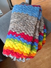 Kuscheldecke Grob-Strick Wolle Lama (handgemacht)