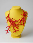 Red Coral Branch Statement Necklace