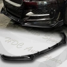 For 2016-2019 Jaguar XE Real Carbon Fiber Front Bumper Lip Splitter Spoiler