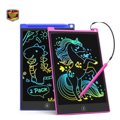 LCD Schreibtafel 2er Pack 8,5 Zoll Löschbar Wiederverwendbar