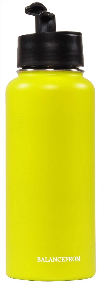 Botella de agua de acero inoxidable aislada al vacío de doble pared, 3 tapas incluidas, 3... Foto 3 de 4