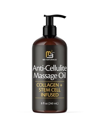 Anti Cellulite Massage Oil   Firming Body Oil with Collagen & Stem Cell 8 Oz