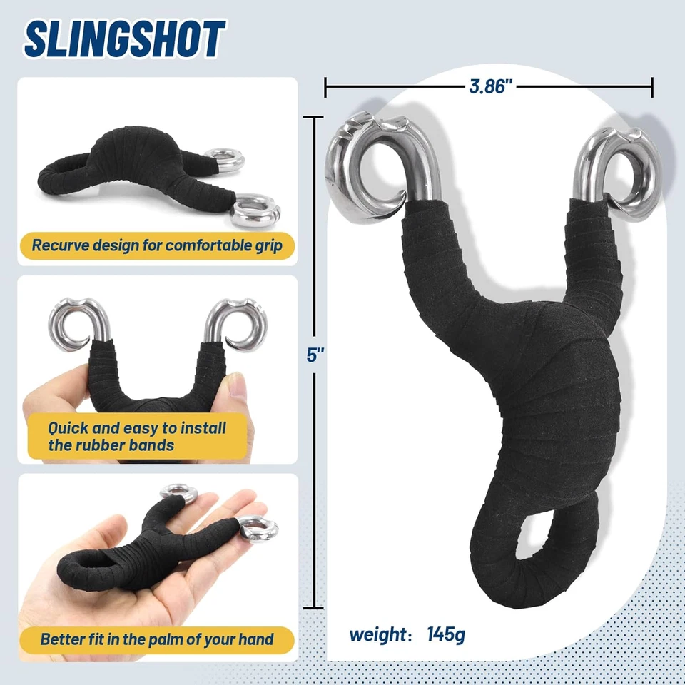 Fishing Slingshot Kit with Reel Bowfishing Slingshot with Rubber Bands and Sling - Image 3 of 4
