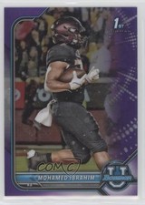 2021-22 Bowman U Chrome Prospects Purple Refractor Mohamed Ibrahim #36 rv1