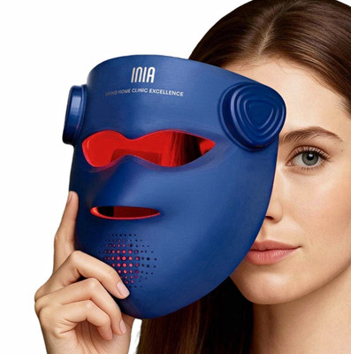 INIA INIA GLOW LED Light Therapy Face Mask 4-Mode Wireless Rechargeable Blue
