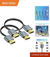 Ultra Thin 1FT Flexible HDMI Cable 2-Pack   4K 60Hz High-Speed Connection