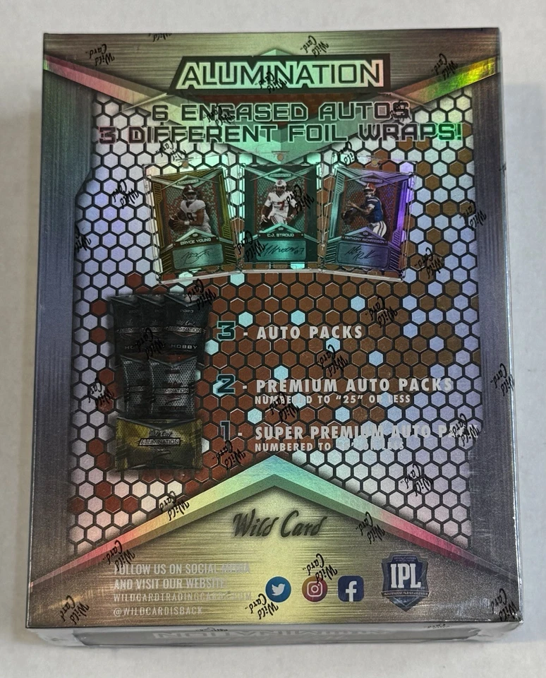 2023 Wild Card Alumination Draft Football Factory Sealed Hobby Box 6 Autos - Image 2 of 4