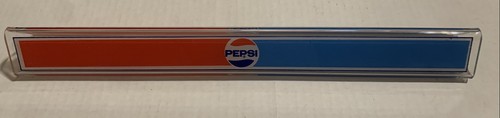 Triangular Pepsi Sign Holder 14" Red, White And Blue Logo  Counter Display Vtg