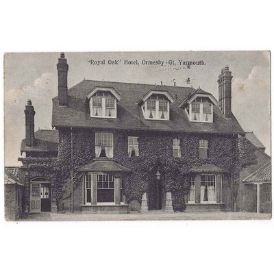 ORMESBY Royal Oak Hotel, Norfolk Postkarte von Yallop postalisch verwendet 1913