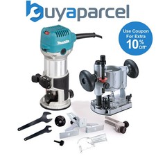 Makita RT0702CX4 240V 1/4" Router Laminate Trimmer with Guide and Plunge Base