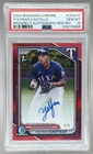 Yolfran Castillo 2024 Bowman Chrome #CPA-YC Red Refractor 1st RC Auto 4/5 PSA 10