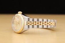 ROLEX LADIES DATEJUST 69173 CHAMPAGNE DIAMOND 2-TONE 18K YELLOW GOLD WATCH