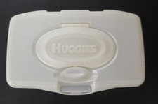 Vintage Huggies Wipes White Container Full Size EMPTY Box Refillable Baby Wipes