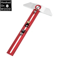 400Mm Hooked on Wood MT-2465 PRO Scriber Marking T Square Ruler Aluminum Alloy H