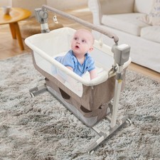 Smart Baby Bassinet Bedside Music Cradle Baby Bed Height Adjustable Crib 20kg