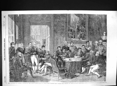 Alt 1856 Kongress Wien Versammlung Bevollmächtigte acht Mächte behandeln viktorianisch