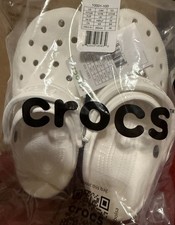 NEW W/tags Crocs White Unisex Adult Classic Slip On Ultra Light Water Friendly