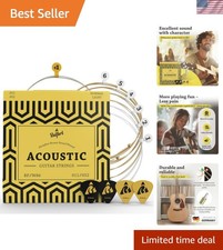 quality acoustic guitar strings - 6 string set - coating with Phosphor Bronz...