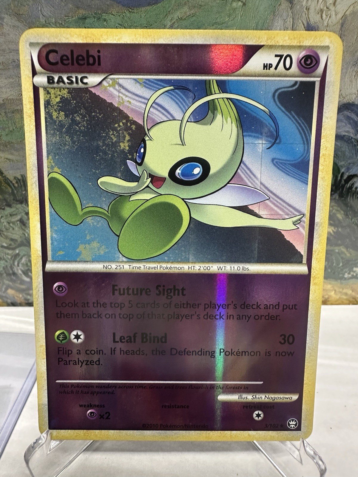 Celebi - 3/102 - Reverse Holo Pokemon Triumphant NM/LP