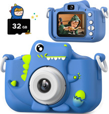 Upgrade Dinosaur Kids Camera, Christmas Birthday Gifts for Girls Boys 3-12, 1080