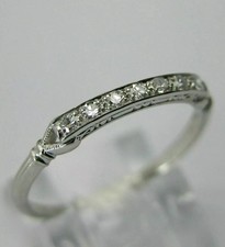 Art Deco Style Lab Created Diamond Anniversary Engagement 14K White Gold FN Ring
