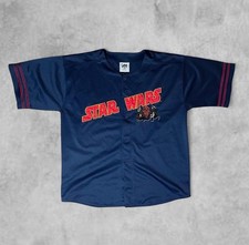 Vintage Star Wars Ep 1 Darth Maul Lee Sport Jersey Men s Size XL Obi Wan Qui Gon