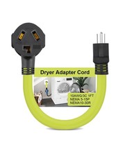 Dryer Adapter Cord NEMA 5-15P to 10-30R Power Adapter Heavy Duty STW 10 Gauge...