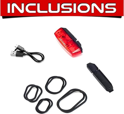 Bike Tail Light USB Rechargeable - Super Bright LED Rear Bicycle Red - Picture 7 of 7