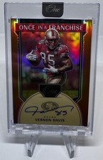 2024 Panini One Vernon Davis Auto /20 Once In A Franchise Orange SSP 49ers 🔥