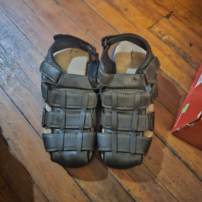 Thom McAn Mens Mosel Brown Adjustable Strap Fisherman Sandal Sz 10m C-1