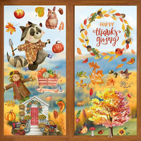 Fensterbilder Herbstdeko - 90 StüCk Fenstersticker Selbstklebend Mit Ahornblatt