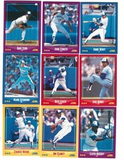 Lot of 9 - 1988 SCORE Baseball Trading Cards - Toronto Blue Jays